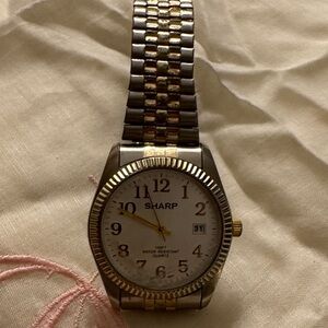 SHARP Men's Two-Tone Stainless Steel Watch in Silver & Gold